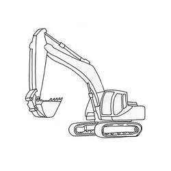 Dessin à colorier: Excavatrice (Transport) #187918 - Coloriages à Imprimer Gratuits
