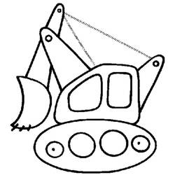 Dessin à colorier: Excavatrice (Transport) #187920 - Coloriages à Imprimer Gratuits