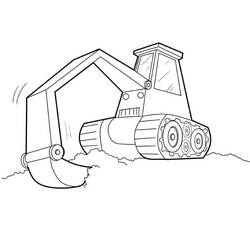 Dessin à colorier: Excavatrice (Transport) #187931 - Coloriages à Imprimer Gratuits