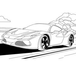 Dessin à colorier: Ferrari (Transport) #186878 - Coloriages à Imprimer Gratuits
