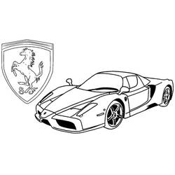 Dessin à colorier: Ferrari (Transport) #186899 - Coloriages à Imprimer Gratuits