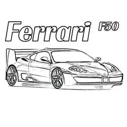 Dessin à colorier: Ferrari (Transport) #186908 - Coloriages à Imprimer Gratuits