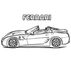 Dessin à colorier: Ferrari (Transport) #186910 - Coloriages à Imprimer Gratuits