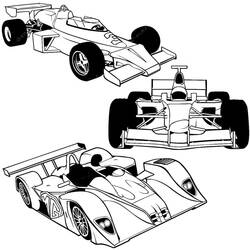 Dessin à colorier: Formule 1 (Transport) #197684 - Coloriages à Imprimer Gratuits