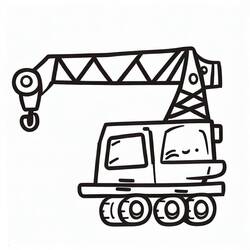 Dessin à colorier: Grue (Transport) #187857 - Coloriages à Imprimer Gratuits