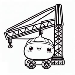 Dessin à colorier: Grue (Transport) #187860 - Coloriages à Imprimer Gratuits