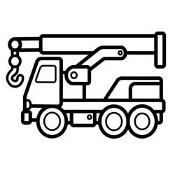 Dessin à colorier: Grue (Transport) #187865 - Coloriages à Imprimer Gratuits