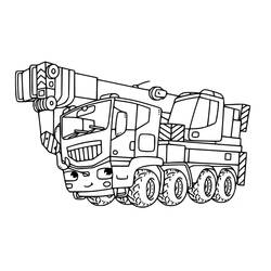 Dessin à colorier: Grue (Transport) #187867 - Coloriages à Imprimer Gratuits