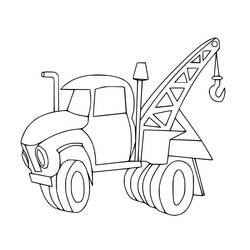 Dessin à colorier: Grue (Transport) #187869 - Coloriages à Imprimer Gratuits