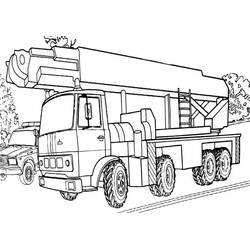 Dessin à colorier: Grue (Transport) #187870 - Coloriages à Imprimer Gratuits