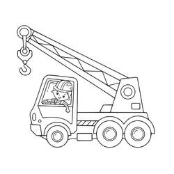 Dessin à colorier: Grue (Transport) #187872 - Coloriages à Imprimer Gratuits