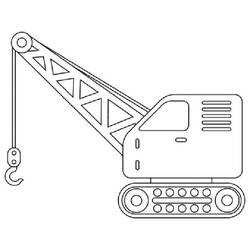Dessin à colorier: Grue (Transport) #187878 - Coloriages à Imprimer Gratuits