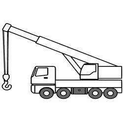 Dessin à colorier: Grue (Transport) #187880 - Coloriages à Imprimer Gratuits