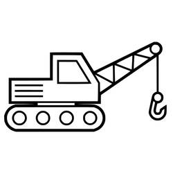 Dessin à colorier: Grue (Transport) #187883 - Coloriages à Imprimer Gratuits