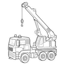 Dessin à colorier: Grue (Transport) #187884 - Coloriages à Imprimer Gratuits
