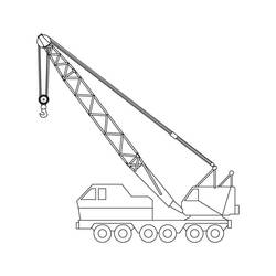 Dessin à colorier: Grue (Transport) #187888 - Coloriages à Imprimer Gratuits