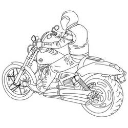Dessin à colorier: Harley-Davidson (Transport) #210555 - Coloriages à Imprimer Gratuits