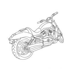 Dessin à colorier: Harley-Davidson (Transport) #210557 - Coloriages à Imprimer Gratuits