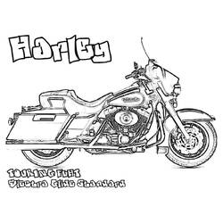 Dessin à colorier: Harley-Davidson (Transport) #210558 - Coloriages à Imprimer Gratuits