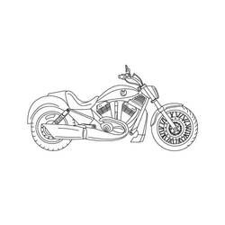 Dessin à colorier: Harley-Davidson (Transport) #210559 - Coloriages à Imprimer Gratuits