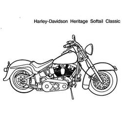 Dessin à colorier: Harley-Davidson (Transport) #210560 - Coloriages à Imprimer Gratuits