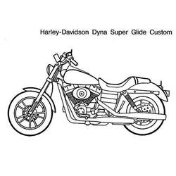 Dessin à colorier: Harley-Davidson (Transport) #210561 - Coloriages à Imprimer Gratuits