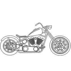 Dessin à colorier: Harley-Davidson (Transport) #210562 - Coloriages à Imprimer Gratuits