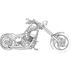 Dessin à colorier: Harley-Davidson (Transport) #210563 - Coloriages à Imprimer Gratuits