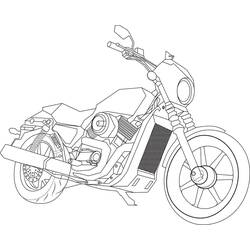Dessin à colorier: Harley-Davidson (Transport) #210564 - Coloriages à Imprimer Gratuits