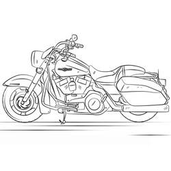 Dessin à colorier: Harley-Davidson (Transport) #210566 - Coloriages à Imprimer Gratuits