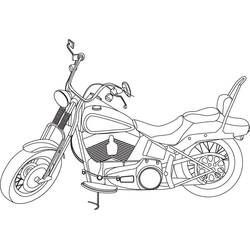 Dessin à colorier: Harley-Davidson (Transport) #210567 - Coloriages à Imprimer Gratuits