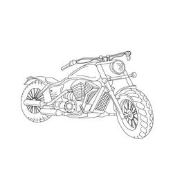 Dessin à colorier: Harley-Davidson (Transport) #210571 - Coloriages à Imprimer Gratuits