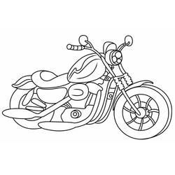 Dessin à colorier: Harley-Davidson (Transport) #210572 - Coloriages à Imprimer Gratuits