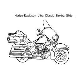 Dessin à colorier: Harley-Davidson (Transport) #210575 - Coloriages à Imprimer Gratuits