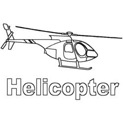 Dessin à colorier: Helicoptère (Transport) #136028 - Coloriages à Imprimer