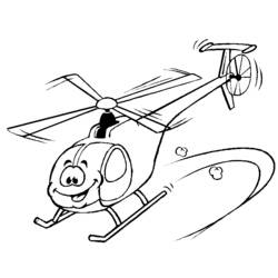 Dessin à colorier: Helicoptère (Transport) #136032 - Coloriages à Imprimer Gratuits