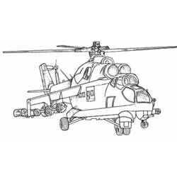 Dessin à colorier: Helicoptère (Transport) #136037 - Coloriages à Imprimer