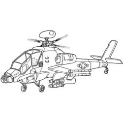 Dessin à colorier: Helicoptère (Transport) #136040 - Coloriages à imprimer
