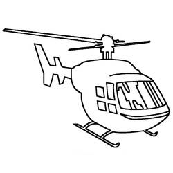 Dessin à colorier: Helicoptère (Transport) #136042 - Coloriages à Imprimer