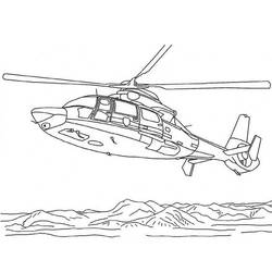 Dessin à colorier: Helicoptère (Transport) #136049 - Coloriages à imprimer