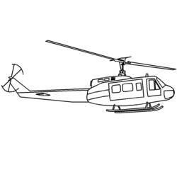 Dessin à colorier: Helicoptère (Transport) #136064 - Coloriages à Imprimer