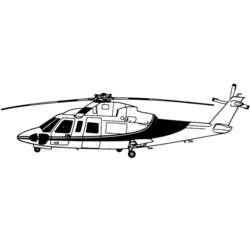 Dessin à colorier: Helicoptère (Transport) #136065 - Coloriages à imprimer