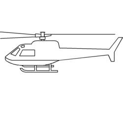 Dessin à colorier: Helicoptère (Transport) #136079 - Coloriages à imprimer
