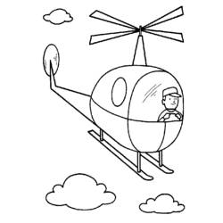 Dessin à colorier: Helicoptère (Transport) #136095 - Coloriages à Imprimer Gratuits