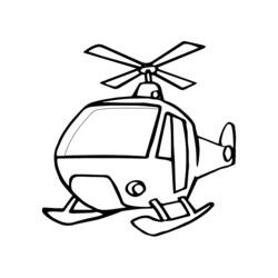 Dessin à colorier: Helicoptère (Transport) #136100 - Coloriages à imprimer