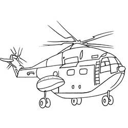 Dessin à colorier: Helicoptère (Transport) #136101 - Coloriages à Imprimer