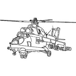 Dessin à colorier: Helicoptère (Transport) #136102 - Coloriages à imprimer