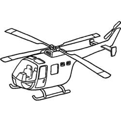 Dessins à colorier: Helicoptère - Coloriages à imprimer