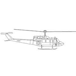 Dessin à colorier: Helicoptère (Transport) #136143 - Coloriages à imprimer
