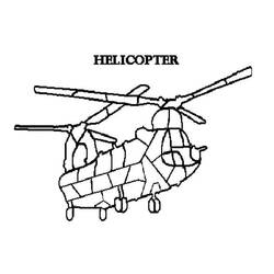 Dessin à colorier: Helicoptère (Transport) #136150 - Coloriages à Imprimer Gratuits